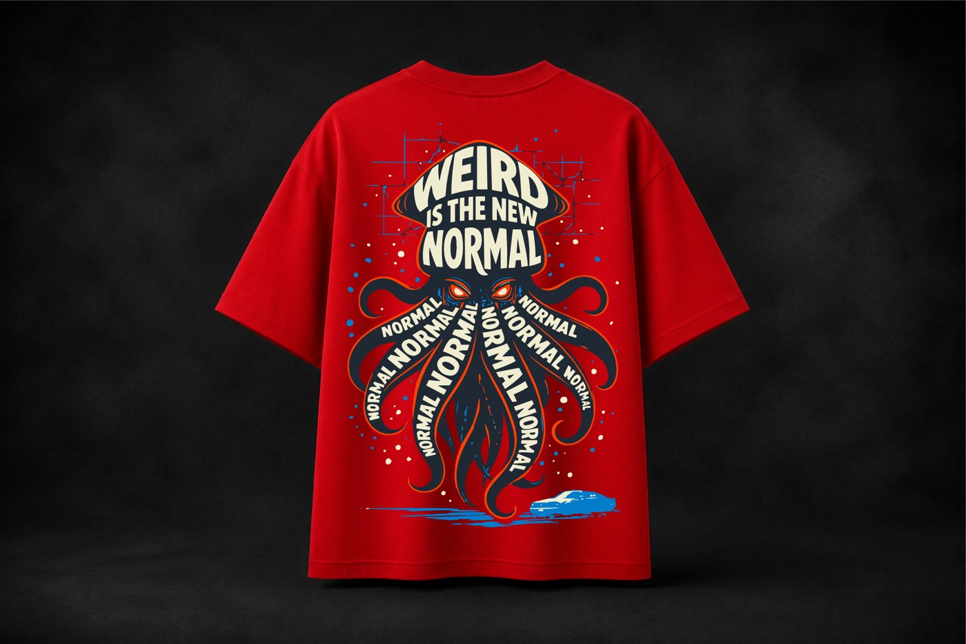 Weird Is Normal Red — Back