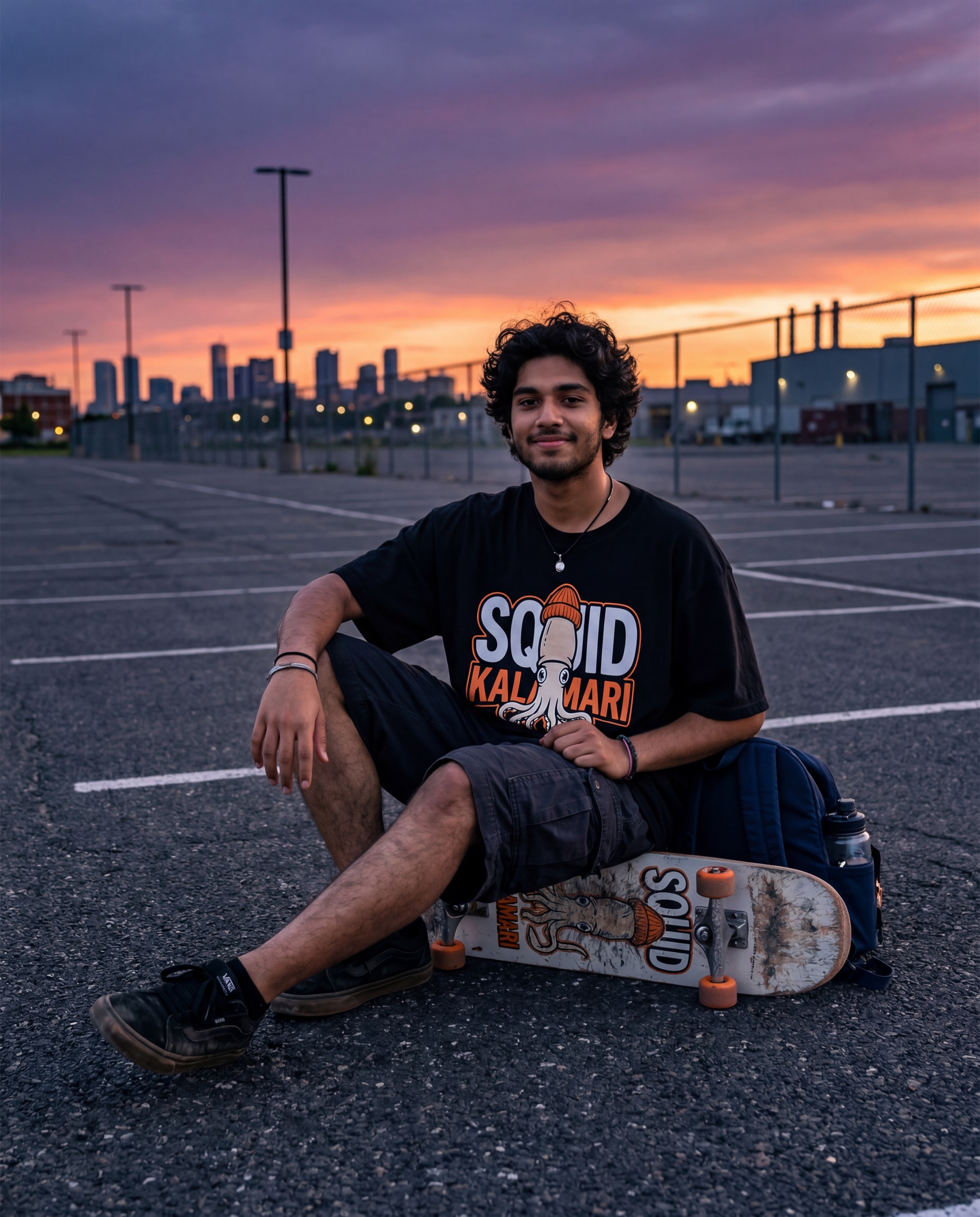 KALAMARI Squid Tee Skateboarder